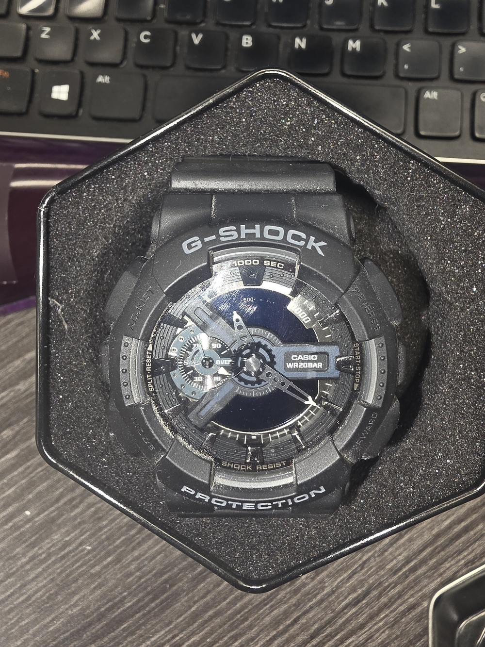 G-Shock Black and Silver Men's Digital-Analog Watch